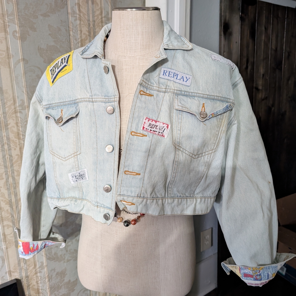 Replay Blue Jean Jacket Cropped Classic
